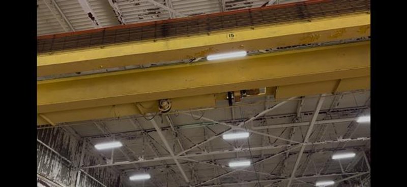 15 &amp; 7.5 TON X 56' DRESSER DOUBLE GIRDER BRIDGE CRANE: STOCK #80770