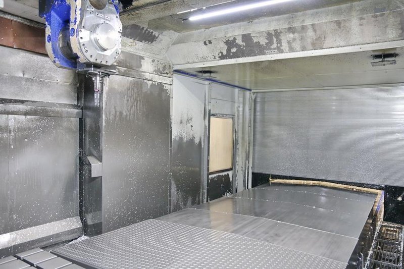 Droop + Rein TFS 22-40 DT D40 P CNC 5-Axis Planer Type Milling Machine, 2007 – Dual Chip Conveyors, Through Spindle Coolant, Probe, Rotary Table