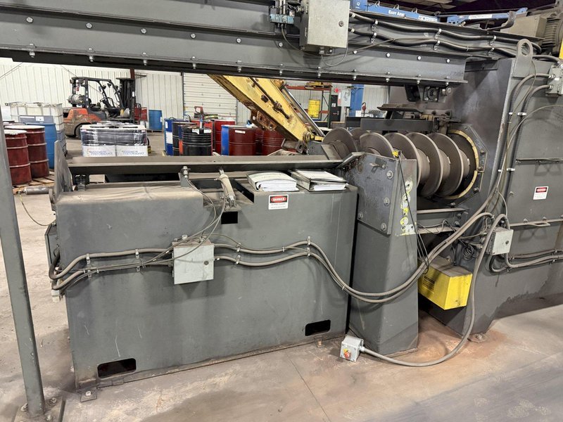 PANGBORN ES-1845 SCREW TYPE AXILE/SHAFT 25 HP SHOT BLAST MACHINE. STOCK # 0223926