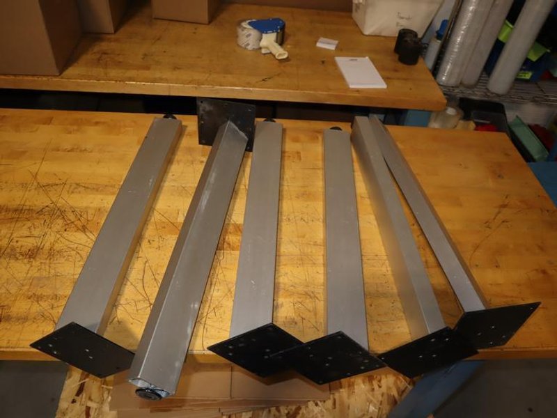 Aluminum Table Legs (6pcs) with Adjustable Screw Foot 27&quot; Height- Auction Item