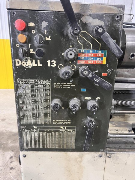 13&quot; X 60&quot; DOALL MODEL #13 ENGINE LATHE, 1-9/16&quot; HOLE: STOCK #21725