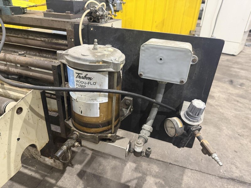 6,500 LB X 24" X .187" CWP COIL FEED LINE; DOUBLE END REEL, STRAIGHTENER, SERVO FEED: YOBRO #24604