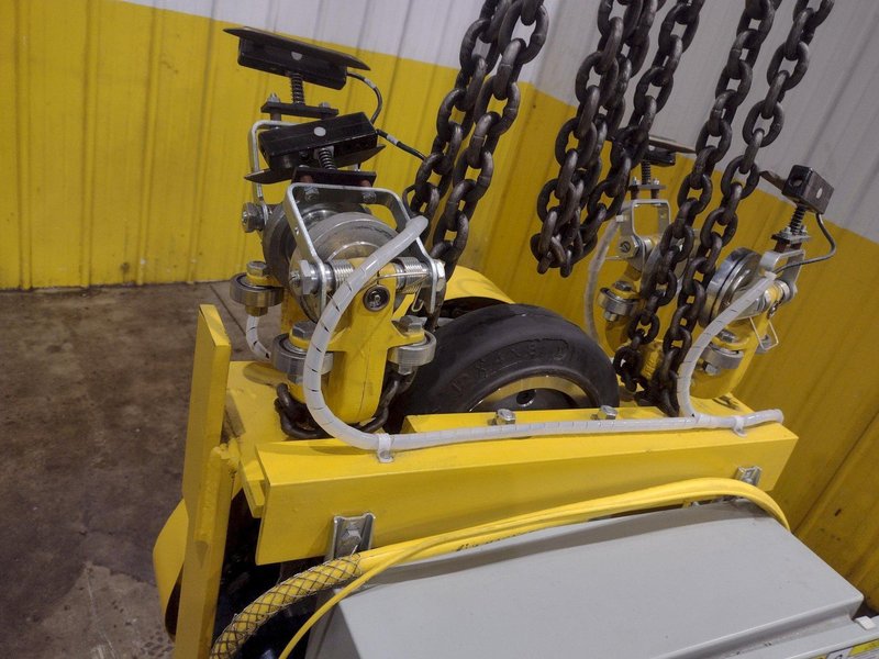 TC AMERICAN CRANE RUBBER WHEEL POWERED TRACTOR DRIVE TROLLEY &amp; HOIST CARRIER, NEW IN CRATE: YOBRO #24827