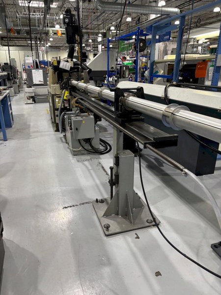 12' LNS MODEL 3.20HS-4.8 HYDRAULIC CNC LATHE MAGAZINE STYLE BAR FEEDER: #YOBRO 25107