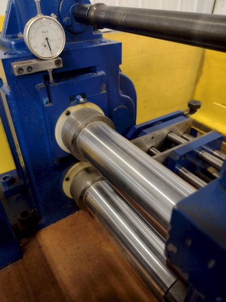 8&quot; WIDE TORRINGTON 2-5/8&quot; ARBOR PULL-THROUGH SLITTING LINE: STOCK #16505