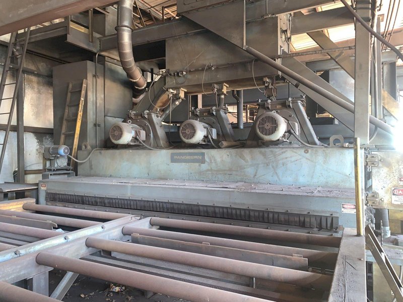 162&quot; WIDE X 6 WHEEL PANGBORN SHOT ROTOBLAST MODEL #ES-1923 TOP &amp; BOTTOM PLATE BLAST CLEANING SYSTEM: STOCK #13319