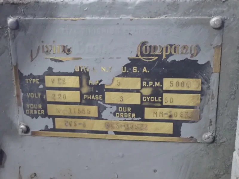 DIVINE BROTHERS COMPANY 5 HP DOUBLE-ENDED BUFFER  -  VCS-5
