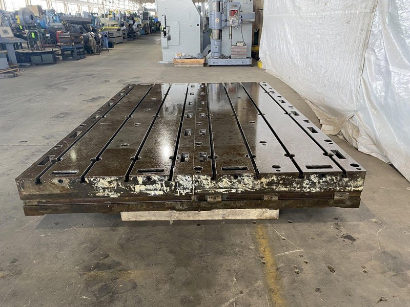 96&quot; X 144&quot; X 12&quot; GIDDINGS AND LEWIS T-SLOTTED FLOOR PLATE. STOCK # 1163121