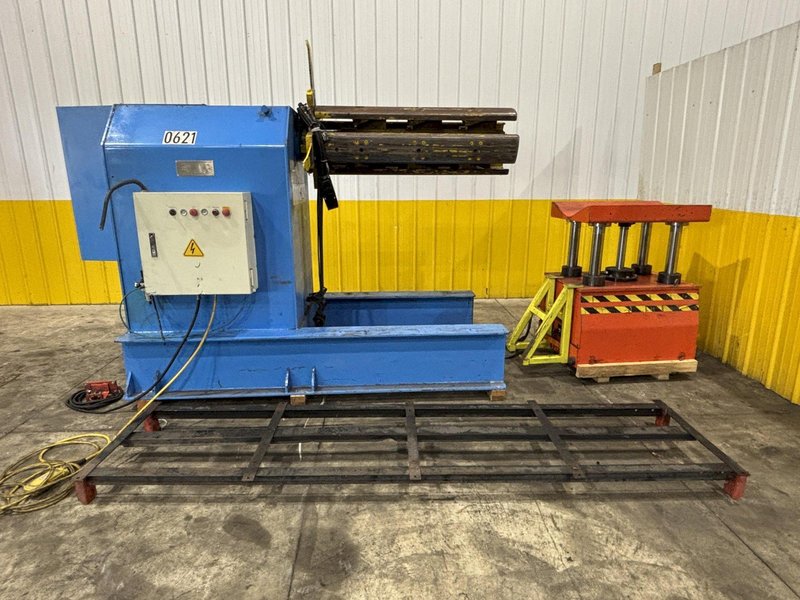 11,000 LBS X 51&quot; SEN FUNG MODEL #UC4A MOTORIZED COIL REEL UNCOILER &amp; COIL CAR: STOCK #23646
