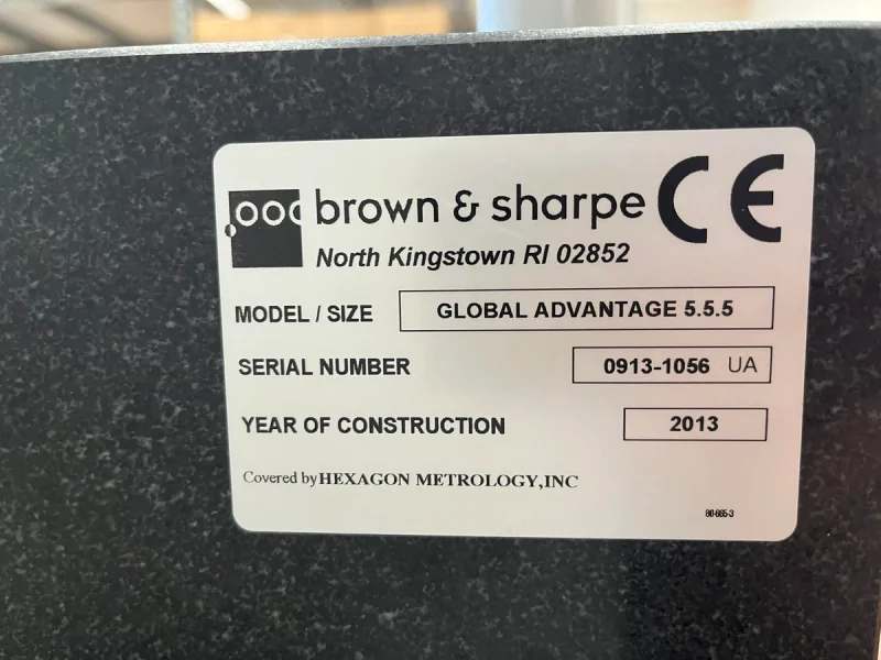 2013 BROWN &amp; SHARPE Global Advantage 5.5.5 | Coordinate Measuring Machines
