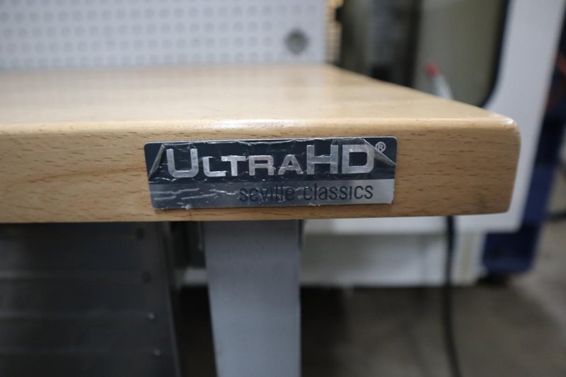 Portable Work Bench with Maple Top, Upper Shelf, Drawer, Work light- Auction Item