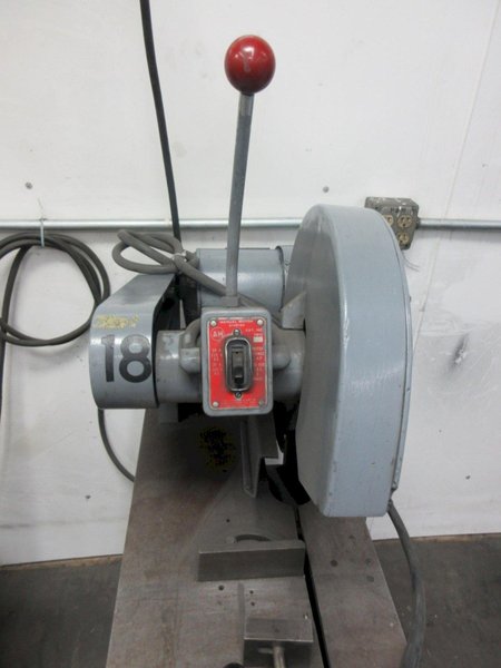 NavLine Abrasive Chop Saw, 12" Max Blade, Manual Vise, 3HP Drive Motor, Stand- Auction Item