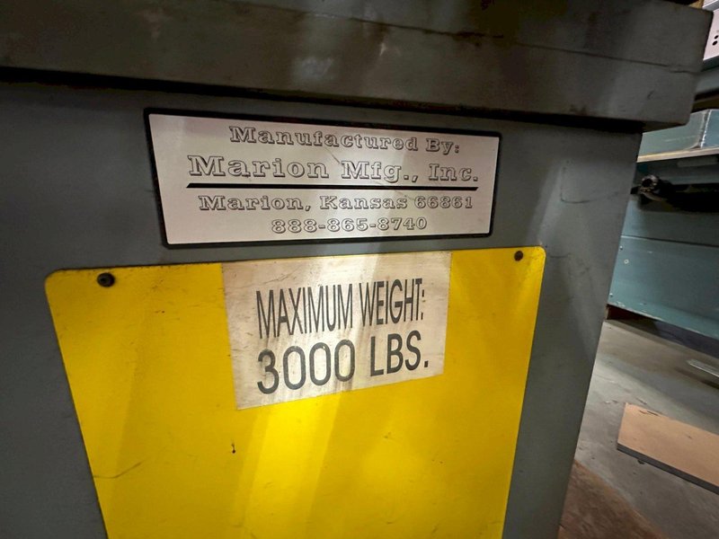 3,000 LBS MARION MANUFACTURING DOUBLE END UNCOILER: YOBRO #26062