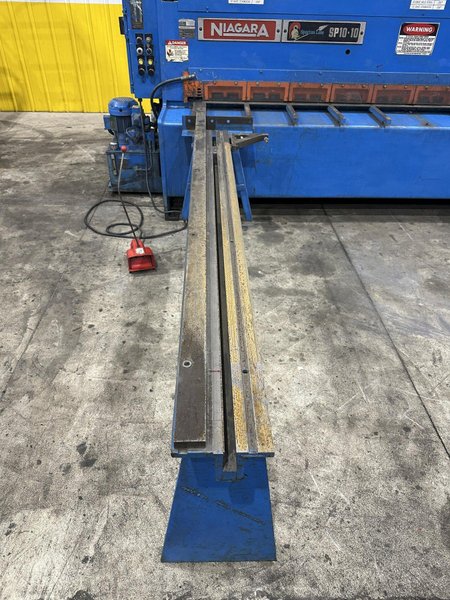 10&#039; X 10 GAUGE NIAGARA MODEL #SPARTAN SP10-10 HYDRAULIC SHEAR: STOCK #22633