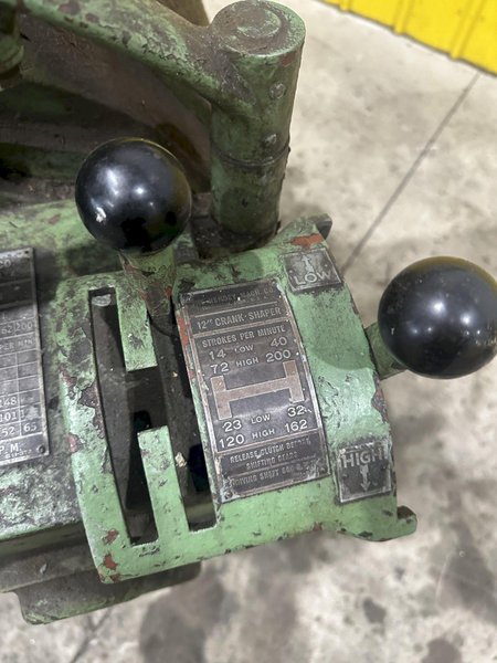 12&quot; STROKE HENDEY HORIZONTAL CRANK SHAPER: YOBRO #23884