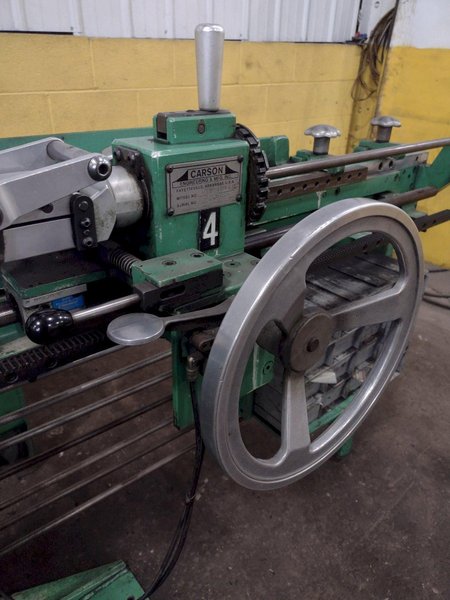 4-1/8&quot; X 48&quot; CARSON MODEL CHP-1H TUBE END PUNCH FORMING MACHINE: STOCK 17891