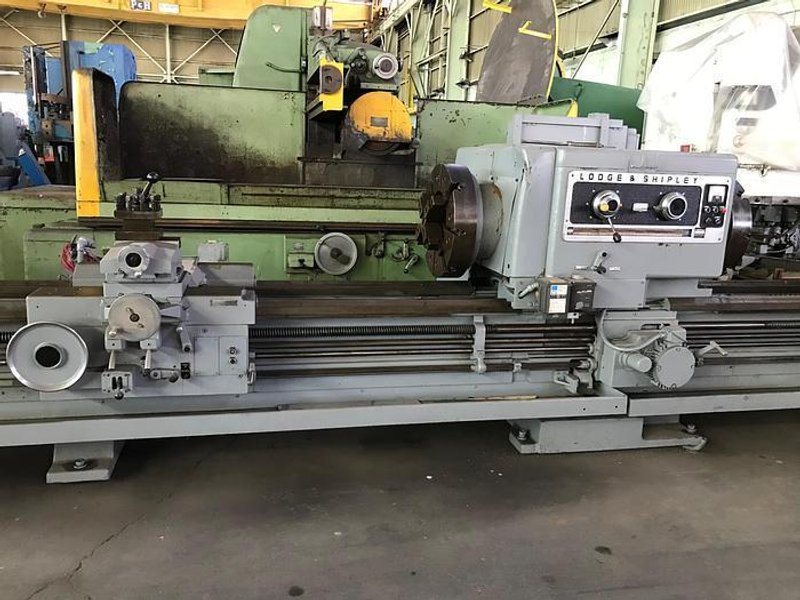 32.5" X 22'/10' LODGE &amp; SHIPLEY HOLLOW SPINDLE DUAL BED ENGINE LATHE: STOCK #10927