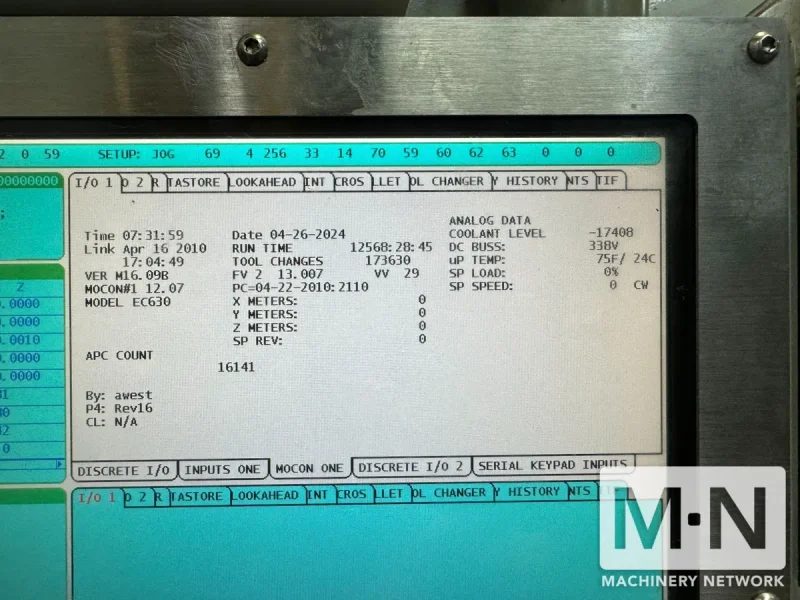HAAS EC-630 CNC Horizontal Machining Center, 2009