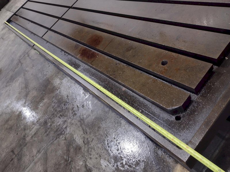 129&quot; X 72&quot; X 14&quot; HIGH T-SLOTTED LAYOUT TABLE / BOLSTER PLATE: STOCK #22373