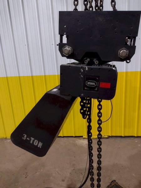 5 TON STAHL MODEL ST50 POWERED CHAIN HOIST. STOCK # 0848923