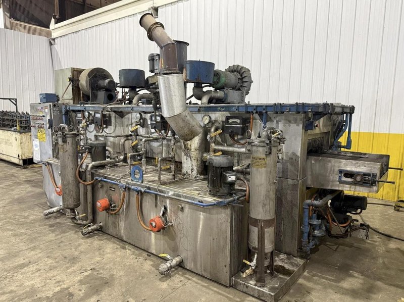 24" WIDE BELT CAE RANSOHOFF 4-STAGE STAINLESS STEEL BELT CONVEYOR PARTS WASHER &amp; RUST INHIBITOR. STOCK # 0545226