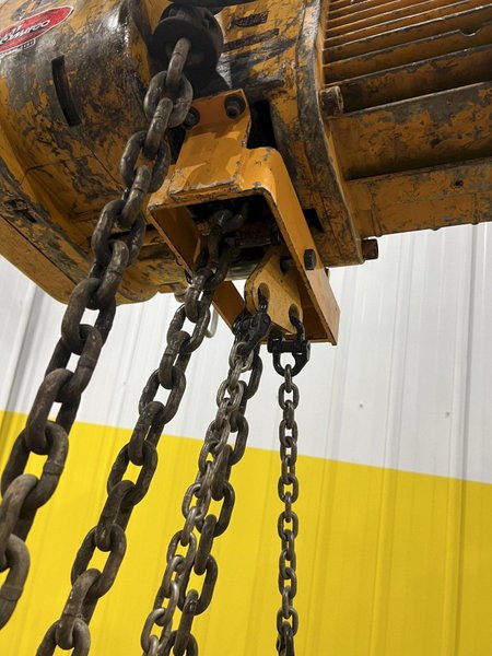 10,000 LB (5 TON) HARRINGTON MOTORIZED CHAIN HOIST W/ POWER TROLLEY: STOCK #19954