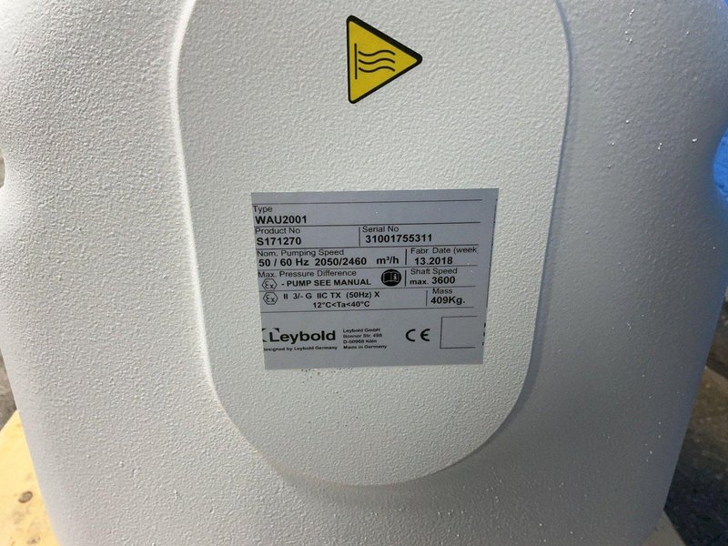 LEYBOLD 7.5 KW VACUUM PUMP  -  WAU2001