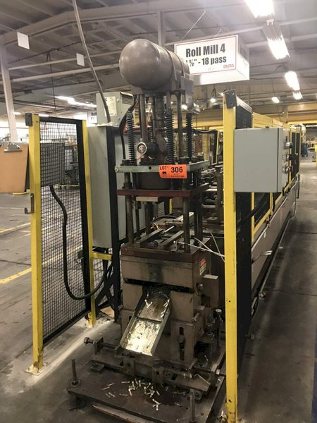 6 TON TISHKEN PRE-PUNCH / CUTOFF PRESS STOCK #3164