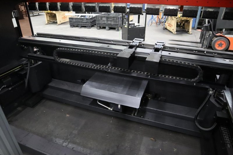 Amada HG 1303 CNC Hydraulic Press Brake, 143 Ton x 112.4", Down-Acting, AMNC 3i Control, 6-Axis BG, Curtains