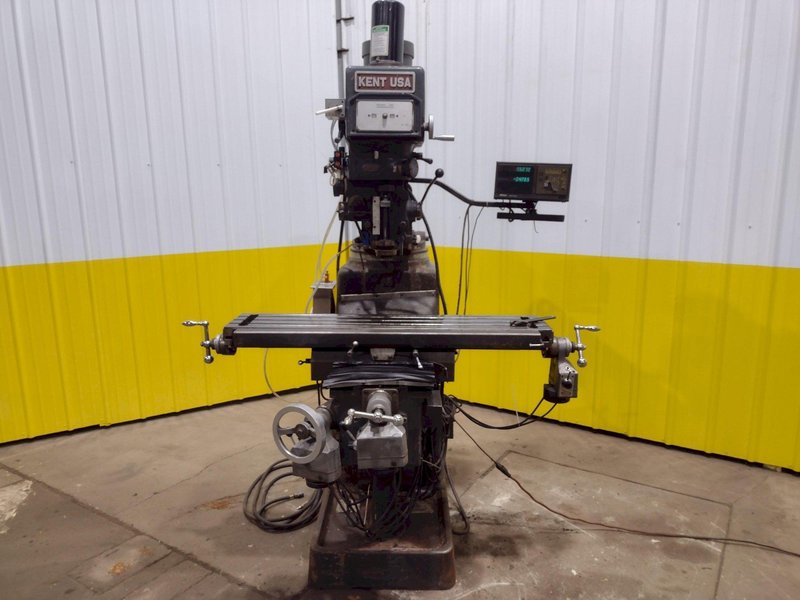 5 HP KENT MODEL #KTM-5VK RAM TYPE  KNEE MILL, 1992: STOCK #19923