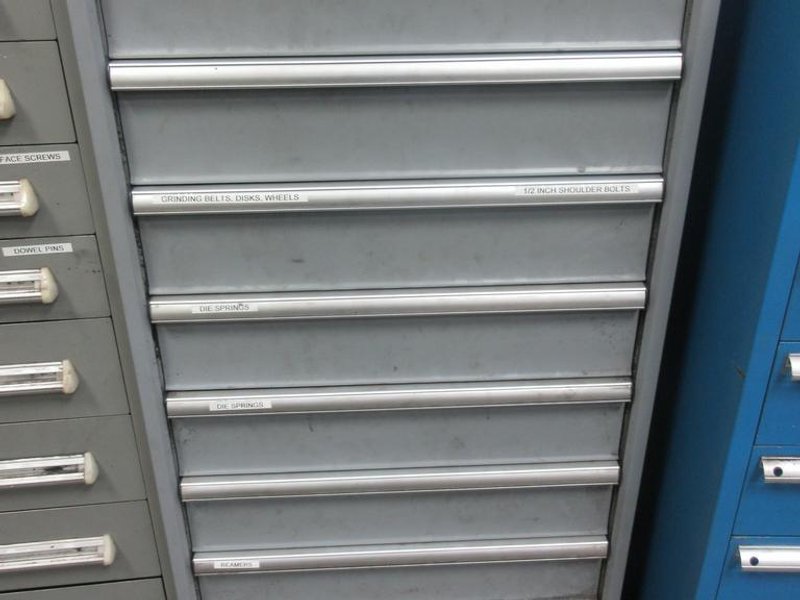 Lista Cabinet 9 Drawer with Die Springs / Bolts / Parts- Auction Item