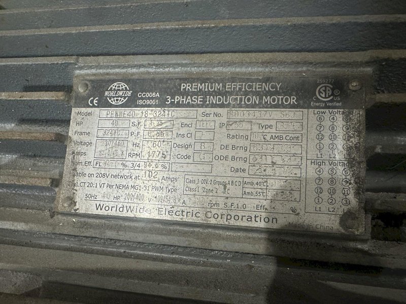 HERTWICH ENGINEERING MODEL #HE-300-30/A SWARF PUCK BRIQUETTER PRESS MACHINE: STOCK #23345