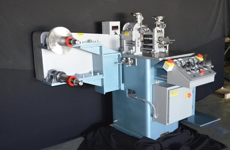 Ruesch Model 189 1.25" x 12" Precision Ring Slitter Payoff with Double Recoilers