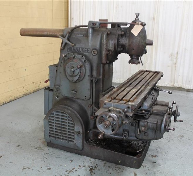 #3 MILWAUKEE HORIZONTAL MILL WITH VERTICAL HEAD &amp; UNIVERSAL TABLE: 5996