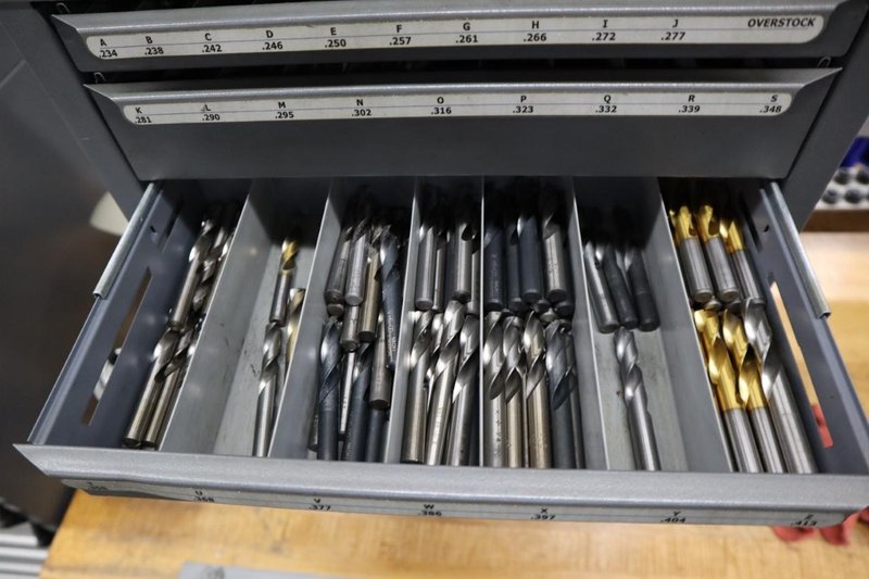 Huot Letter Stub Drill Index 3 Drawer with Contents- Auction Item