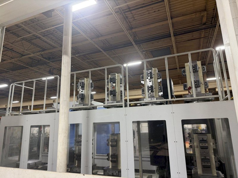 2022 Used DN Solutions NHP5000 Doosan CNC Horizontal Machining Center with 12 Station Doosan LPS 5000 Pallet Pool For Sale