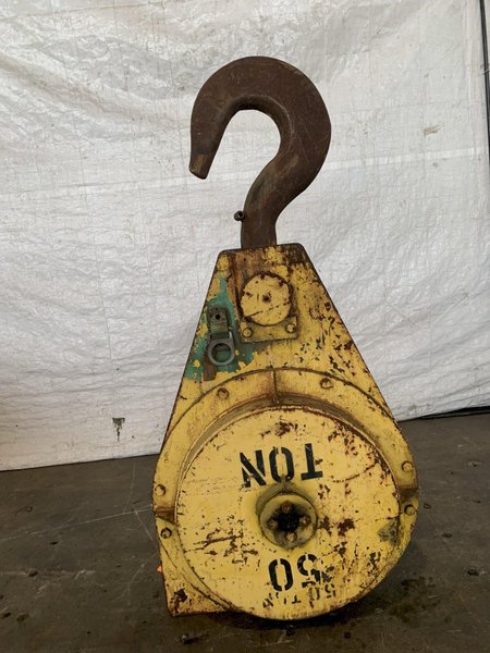 50 TON P&amp;H CRANE HOOK BLOCK. STOCK # 0951022