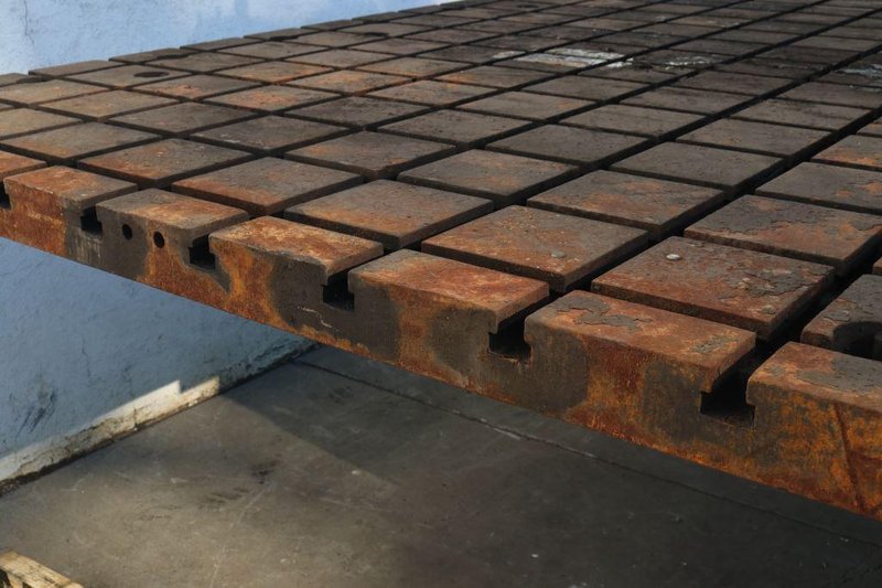 144&quot; X 72&quot; X 3&quot; SOLID STEEL T SLOTTED PLATE: STOCK #73343