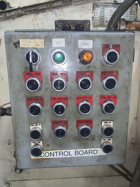 40" WIDE X .190" ROWE MODEL #C9-40 POWERED 5 ROLL COIL STRAIGHTENER: STOCK #13909