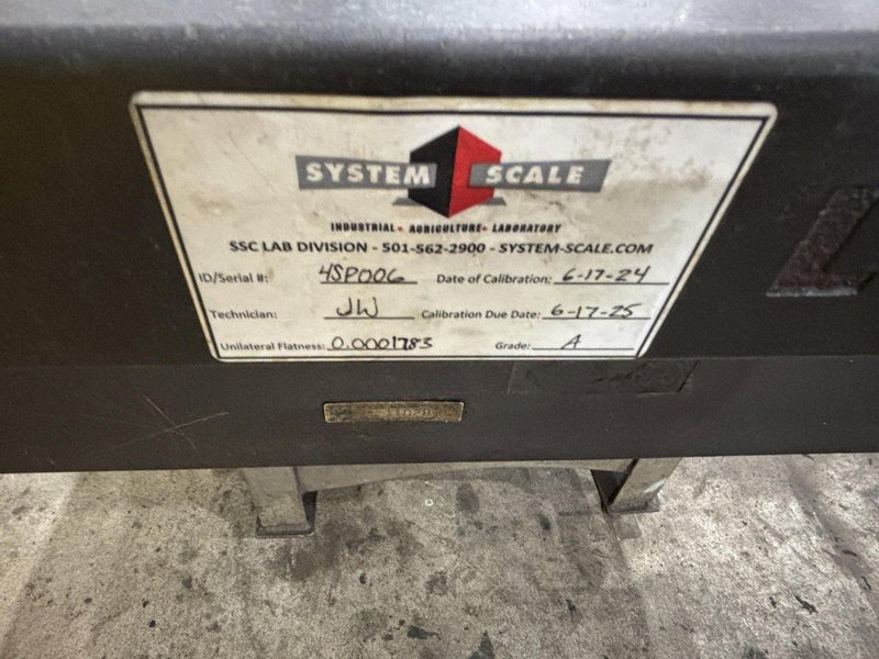 36&quot; X 72&quot; X 9&quot; THICK BLACK GRANITE SURFACE PLATE WITH STAND: STOCK #23490