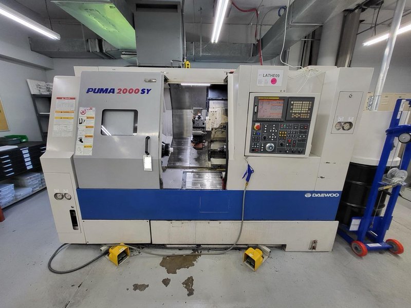 Daewoo PUMA 2000SY Multi-Axis CNC Lathe, 2004 – Tool Setter, Sub Spindle