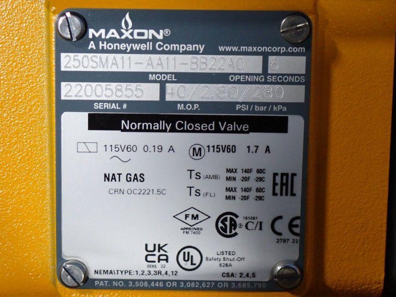 MAXON VALVE  -  250SMA11-AA11-BB22A0