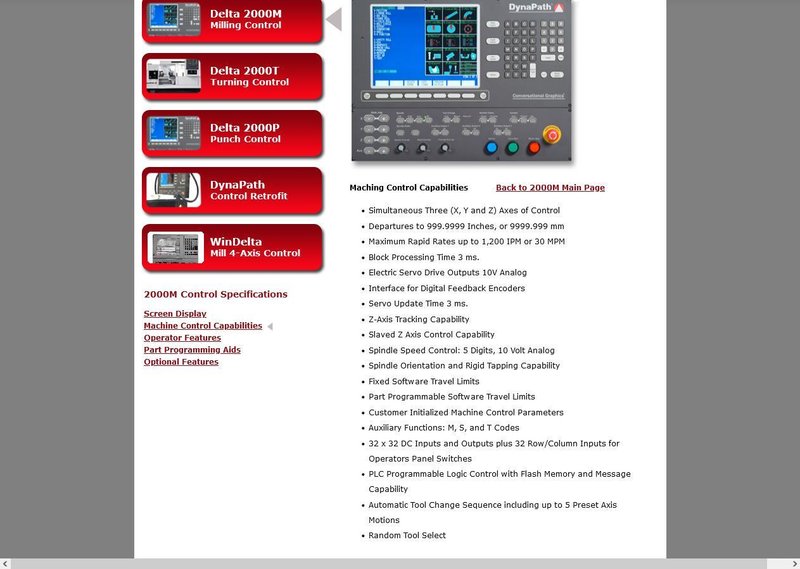 Dynapath Model DMC-4E 3-Axis CNC Vertical Bed Mill, S/N 214, New 2012.