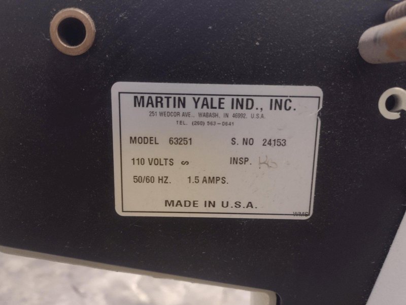 MARTIN YALE A FRAME MODEL 63251 DECOLLATOR: STOCK #23312