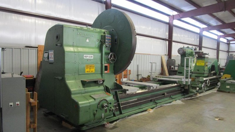American Missile Maker Lathe, 1960 – 7′ Faceplate, 33′ Between Centers, DRO, Tailstock