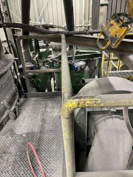 west 1965 B and P model 85b muller with dust hood, batch hopper, cooling system, upgraded to 100b gearbox , 125 hp motor, s/n 85b-101-6506
2020 west Simpson Hartley compactability system with model 2552 test unit, controls model 2552b1 s/n 2552b1-0611-1912, remote readout, bond feed transporter model 90mk2-5, available date 5/1/2025
