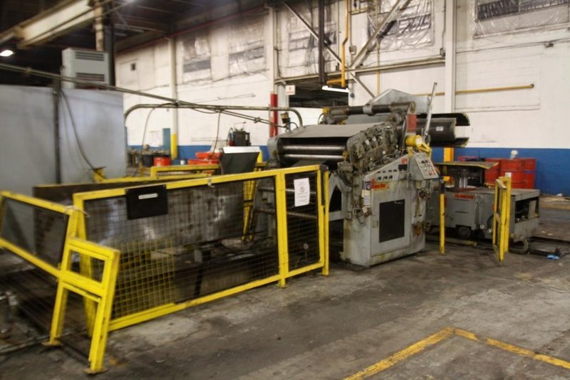 20000# X 42&#039; X .060&#039; AUTOMATIC FEED COIL REEL, CAR, &amp; STRAIGHTENER: #64