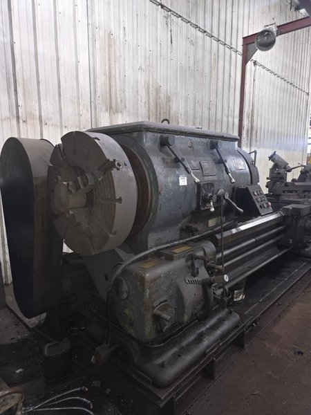 Lehmann 40″ x 360″ Engine Lathe – 13″ Spindle Bore, Twin Carriage, Front &amp; Rear Chucks, Steady Rests