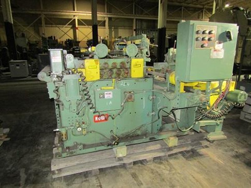 50&quot; ROWE MDL VFT-4-50 SEVEN ROLL FLATTENER W/ INLINE EDGE TRIMMER &amp; SCRAP CHOPPER