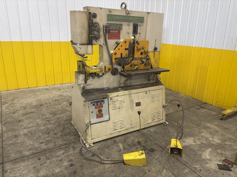 70 TON GEKA MODEL #HYDRCROP HYD-70 HYDRAULIC IRONWORKER: STOCK #22762